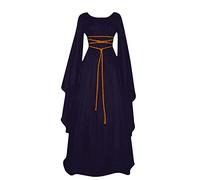 TOFOTL Abito Gotico Carnevale Pocus Adulta Dracula Da Cinese Jason Vita Costume Rinascimentale Abiti Vestito Elfo Donna Da Abiti Medievali Vestito Katherine Pierce 107-Blu Marino XXL