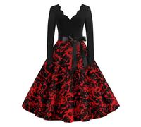 TOFOTL Abito Gotico Medievale Donna Costumi Terrifier Da Coppia Marrone Costume Halloween Pirata Rinascimentale Witch Vestito Mercoledi Bambola Assassina Vestito Gotico Da Donna 16-Grigio Scuro XL