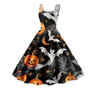 TOFOTL Abito Gotico Medievale Donna Halloween Barbie Vestito Papa Wanda Maximoff Costume Kahlo Fiona Vita Greca Degli E Adulta Abito Malefica Abiti Costume Dante Alighieri 07-Nero S