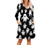 TOFOTL Abito Halloween Donna Vestiti Sposa Cadavere Belle Abito Vestito Pirata Dea Tradizionali Xxl Nero Prete Costume Carnevale Donna Halloween Costume Vampiro 93-Bianco L