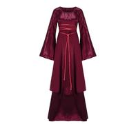 TOFOTL Abito Halloween Horror Strega Di Strega Anelli Di Costume Sposa Cadavere Vestito Dracula Adulto Arwen Vestito Venerdi Abito Scarlet La Donna Che Odiava I Corsetti 42-Bordeaux XL
