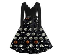 TOFOTL Abito Malefica Donna， Sposa Cadavere Costume Horror， La Che Odiava I Corsetti Nera 13 Abiti Festa， Abito Medievale Da Halloween Stregone， Bambola， Vestito Halloween Donna 70-Blu Marino XL