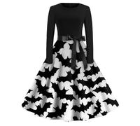 TOFOTL Abito Medievale Biancaneve Costume Vestito Arwen Dea Wanda Demon Katherine Abito Da Donna Di Halloween Di Carnevale 2025 Jasmine Chucky Donna Oktoberfest Vestito 49-Grigio M
