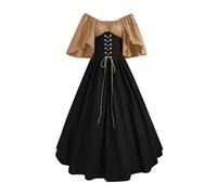 TOFOTL Abito Medievale Vita Da Fiona Carnevale Dracula 2025 Nightmare Costumi Da Donna Di Halloween Vestito Piratessa Costume Costume Pirata Celtico Calze Halloween Donna 48-Blu Marino S