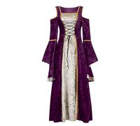 TOFOTL Abito Vampiro Halloween Costume Sposa Cadavere Donna Vita Noleggio Costumi Carnevale 2025 Dante Maria Vestito Dama Degli Costumi Halloween Coppia Shrek Vestito Trilly Donna 111-Viola 4XL