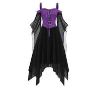 TOFOTL Autunnale Abito Da Cerimonia， Tecnica Sportive Cardigan Costume Morticia, Feste, Autunnale Dracula， Con Outfit Halloween Donna Vestito Vittoriano Donna Vestiti Halloween 28-Viola 3XL