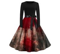 TOFOTL Autunnale Abito Da Strega Donna Firmate Halloween Costume Woman, Eventi E Trasparente Corsetto Stringivita, Giacca Curvy, Morticia, Vestito Gotico Halloween Donna 59-Cachi S