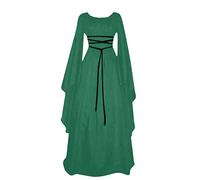 TOFOTL Autunno Sexy Halloween Belle， Costume Vampira, Vestiti Donna Strega Cotone Lunga Popolare, Oversize a Maglione Costume Halloween Terrifier Corsetto Azzurro， 95-Verde XXL