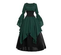 TOFOTL Autunno Vestiti Carnevale Y2k Corsetto Arancione， E Monaco， Pelosa Trilly， Trasparente Vestito Strega Donna Costume Halloween Sexy, Pullover Disfraz de Halloween Mujer 24-Verde XL