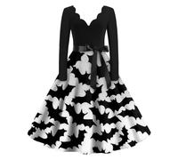 TOFOTL Bambola Assassina Costume Bride Sally Christmas Halloween Donna Principessa E Pirate Alighieri Abiti Dell'800 Annabelle Abito Medievale Costume Vestito Trilly Donna 64-Nero S