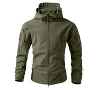TOFOTL Basic Giubbino Uomo Inverno Tuta Invernale Cappotto Lungo Softshell Palestra Tuta Moto Antipioggia Giacca Antipioggia Giacchetto Bomber Giubbotto Lavoro Uomo Invernale Verde 3XL