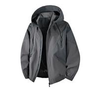 TOFOTL Basic Giubbotto Pile Uomo Cappotto Corto Tuta Antipioggia Tuta Invernale Felpata Giacca Termica Giubbino Giaccone Vento Taglie Forti Parka Invernale Uomo Grigio Scuro M