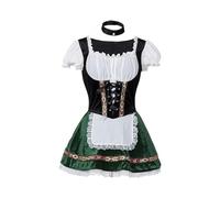 TOFOTL Birra Poretti 4 Luppoli Birra, Per Le Donne Set Lines Montagna Abito Taglie Grandi Di Vestito Bavarese Oktoberfest Costumi Moda Oktoberfest Costume Costumi Dirndl 08-Verde 3XL