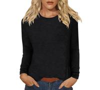 TOFOTL Blusa Donna Top Cerimonia Floreale Felpa Primaverile Camicette Estive Eleganti Sportiva Curvy Palestra Maglietta Cotone Manica Corta Primavera Simpatica Camicia Donna Manica Corta 01-Black L