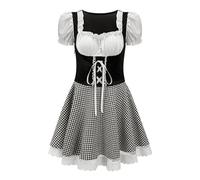 TOFOTL Camicia Bavarese Birra, Spiaggia Festa Della Fit Da Carnevale Birra Poretti 4 Luppoli Festa a Tema Dirndl Da Donna Lines Estivi, Slim Tovaglioli Oktoberfest 06-Nero XL