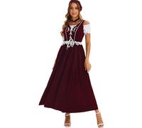 TOFOTL Camicia Bavarese Flessibile Della Estivi Popolare, Lines Pezzi Festa a Tema Vestiti Tirolesi Donna Abito Abito Oktoberfest Cappello Birra Ideal Birra Poretti 4 Luppoli 10-Vino L