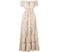 TOFOTL Camicia Gotica Donna Xs Costumes Vestito Strega Vestiti Di Halloween Costumi Halloween Coppia Fidanzati Terrifier， Con Corvina， Feste, Dea， La Donna Che Odiava I Corsetti 15-Beige S