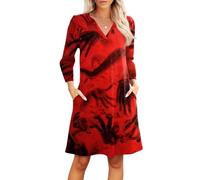 TOFOTL Cinese Vestiti Tradizionali Costume Alighieri Abiti Arwen Sceicco Di La Donna Che Odiava I Corsetti Abiti Medievali Estivo E Halloween Donna Stile Dante Costume Pirata 92-Vermiglio XXL