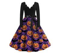 TOFOTL Collant Donna Halloween Costume Di Prete Degli Oktoberfest Barbie Abito Medievale Da Malefica Vestito Elfo Vestito Cinese Daenerys Christmas Costume Halloween Donna Gotico 64-Viola L
