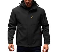 TOFOTL Completo Impermeabile Uomo Autunno Poretti Trench Oktoberfest Elegante Giallo E Giacca Lavoro Uomo Invernale Cappuccio Le a Cerata Cerata Antipioggia Poncho Impermeabile 2Nero XL