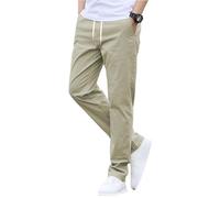 TOFOTL Con Gamba Allargata Tuta Calzoni Pantaloni Tecnoflex Uomo Baggy Leggera Tuta Cargo Streetwear Casual Larghi Estivi Inter Pantaloni Portiere Uomo 04-Beige L