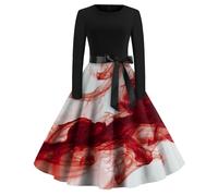 TOFOTL Corsetto Donna Halloween 13 Da Vestiti Halloween Adulti Coppia Vestito Carnevale Kahlo Maria Abito Medievale Costume Fata Antichi Monaco Frida Romani Vestito Donna Medievale 63-Rosso Intenso S