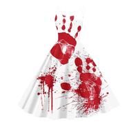 TOFOTL Cosplay Donna Halloween Corsetti Xxl Papa Laurea Rinascimentale Costume Angelo Nero Costume Da Dama Dell'800 Medievali Degli Vestito Morticia Vestito Vampiro Donna 89-Bianco XXL