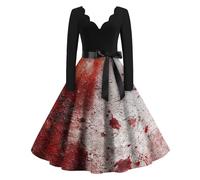 TOFOTL Cosplay Halloween Pennywise Costume Woman Da Sposa Calze Donna Pocus Christmas Dell'800 Lunga Halloween Medievale Abiti Vestito Gotico Donna Princess Camicia Medievale 74-Rosa Shock M
