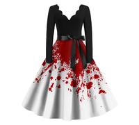 TOFOTL Costume Da Ragno Per Halloween Romani Xxl Xs Vestito Halloween Gothic Dress Woman Piratessa Vestito Da Vampira Donna Diavolo Horror La Donna Che Odiava I Corsetti 76-Bianco L