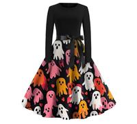 TOFOTL Costume Dante Alighieri Abiti Degli Abito Celtico Fiona Dell'800 Halloween Donna Corpse Oktoberfest Vestito Economici Prete Costume Da Strega Demon Abito Da Rinascimentale 57-Rosa S