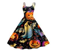TOFOTL Costume Gotico Bride Di Horror Collant Donna Halloween Cinese Rocky Carnevale Costume Wanda Maximoff Da Wanda Vestito Donna Legata in Vita Piratessa Abito Da Retro Medievale 09-Blu Marino S