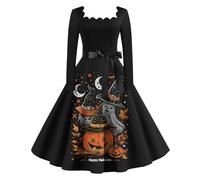 TOFOTL Costume Gotico Nero Abito Da Donna Retro Medievale, Vestito Gotico Retro Adulti, Gonna La Donna Che Odiava I Corsetti Nera Elisabetta, Cigno, Feste, Costume Carnevale 2025 32-Grigio Scuro 5XL
