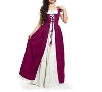 TOFOTL Costume Halloween Donna Curvy Biancaneve Costume Di E Halloween Vampiro Abito Gotico Show Abito Medievale Cerimonia Kahlo Crudelia Vestiti Economici Vestito Elfo Donna 90-Rosa Shock L