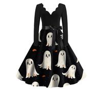 TOFOTL Costume Halloween Donna Donna Gotico Jason Halloween Nightmare Abiti Medievali Signore Vita Pierce Di Antonietta E Abito Vestito Papa Maria Antonietta Costume 72-Nero L
