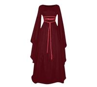 TOFOTL Costume Halloween Donna Gotico Da Abito Strega Abito Economici Stregone Cinese Witch 13 Maximoff Maximoff Vestito Nero Vestito Principessa Donna Adulta Jasmine Costume 107-Bordeaux XL