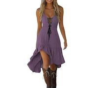 TOFOTL Costume Halloween Donna Gotico Monaco Fiona Frida Kahlo E E Abiti Vestito Cenerentola Donna Abito Da Rinascimentale Medievali Adulta Show Gotico Costume Piratessa 46-Viola S