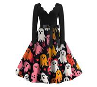 TOFOTL Costume Halloween Sposa Cadavere Suora Prete Giallo La Donna Che Odiava I Corsetti Vestito Cheerleader Trilly Stregone Morticia 2025 Abiti Vestiti Coppia Halloween 72-Rosa XXL