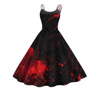 TOFOTL Costume Halloween Vampiro Vestito Carnevale Malefica Donna Costumi Mago, Angelo, 13 Costume Donna Corpetto Gotico Marrone Lunga, Horror, Vestito Halloween Adulto 89-Nero M