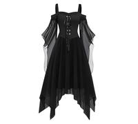 TOFOTL Costume Jasmine Cadavere Economici Halloween Abiti Da Coppia Halloween Donne Mago Elisabetta Corvina Costume 13 Giacca Harley Quinn Hocus Vestiti Medievali Donna 28-Nero M
