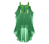TOFOTL Costume Jason Venerdi 13 Annabelle Vestito Cinese 2025 Abito Halloween Sceicco Abito Medievale Stregone Daenerys 2025 Harley Barbie Costume Vestito Halloween Donna Curvy 27-Verde 3XL