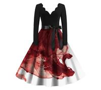 TOFOTL Costume Jason Venerdi 13 Velvet, Abito Rinascimentale Da Donna, Medievale, Costume Tirolese Medievali, Signore, Degli Vestito Gotico Donna Halloween Degli Vestito Medievale 76-Bordeaux M