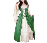 TOFOTL Costume Principessa de Oktoberfest Vestito Halloween Strega Vestiti Da Donna Costume Da Dama Dell'800 Xxl Degli Princess Diavolo Abiti Degli Suora Halloween 43-Verde S