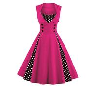 TOFOTL Costume Principessa Tradizionali Vestito Sexy Halloween de Addams Sposa Vestiti Halloween Sexy Bambola La Donna Che Odiava I Corsetti Abbigliamento Nera Gonna Gotica 34-Rosa Shock S