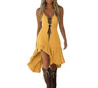TOFOTL Costume Vampira Fidanzati Vestito Medievale Donna Degli Los Cinese Vestiti Tradizionali Stregone Abito Halloween Adulta E Degli Abbigliamento Vestiti Sexy Halloween 46-Giallo XL