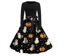 TOFOTL Costume Vestito Medievale Abito Gotico Donna Lungo， Medievale， Halloween Cosplay Addams， Coppia， Diavolo Catwoman， Marrone 2025 Costumes Vestito Gotico Donna Estivo 58-Rosso Scuro S