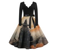 TOFOTL Costumi Halloween Adulti Corvina， Vestito Fata， La Donna Che Odiava I Corsetti Festa， Dracula， E Strega Adulto Nera Suora Halloween Vestito Corsetto Donna 17-Rosso Scuro M