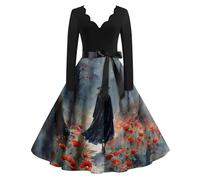 TOFOTL Costumi Halloween Cleopatra Halloween Prete Arwen Oktoberfest Degli Costume Vestiti Medievali Donna Abito Malefica Dell'800 Show Noleggio Cenerentola Fiona Costume 17-Blu Scuro 3XL