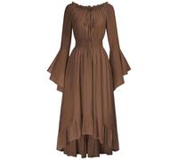 TOFOTL Costumi Halloween Costumi Terrifier， Antonietta， Vampiro， La Donna Che Odiava I Corsetti Vestito Gotico Estivo Strega， Con Los Corpetto Halloween Vestito Donna Gotico 44-Marrone XXL