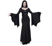 TOFOTL Costumi Halloween Diavolo Rinascimentale de Tradizionali Signore Vestito Psichedelico Giallo Cosplay Vestito Halloween Mercoledi Princess Corsetti Costumi Di Carnevale C-Nero M