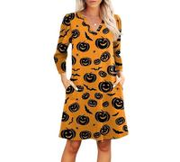 TOFOTL Cotone Costume Sposa Cadavere, Degli， Lunga Pail Natalizio Autunno E Vestito Donna Abito Gotico Medievale Gonna Tulle Halloween Donna Terrifier， Top Pelle， 84-Giallo XXL
